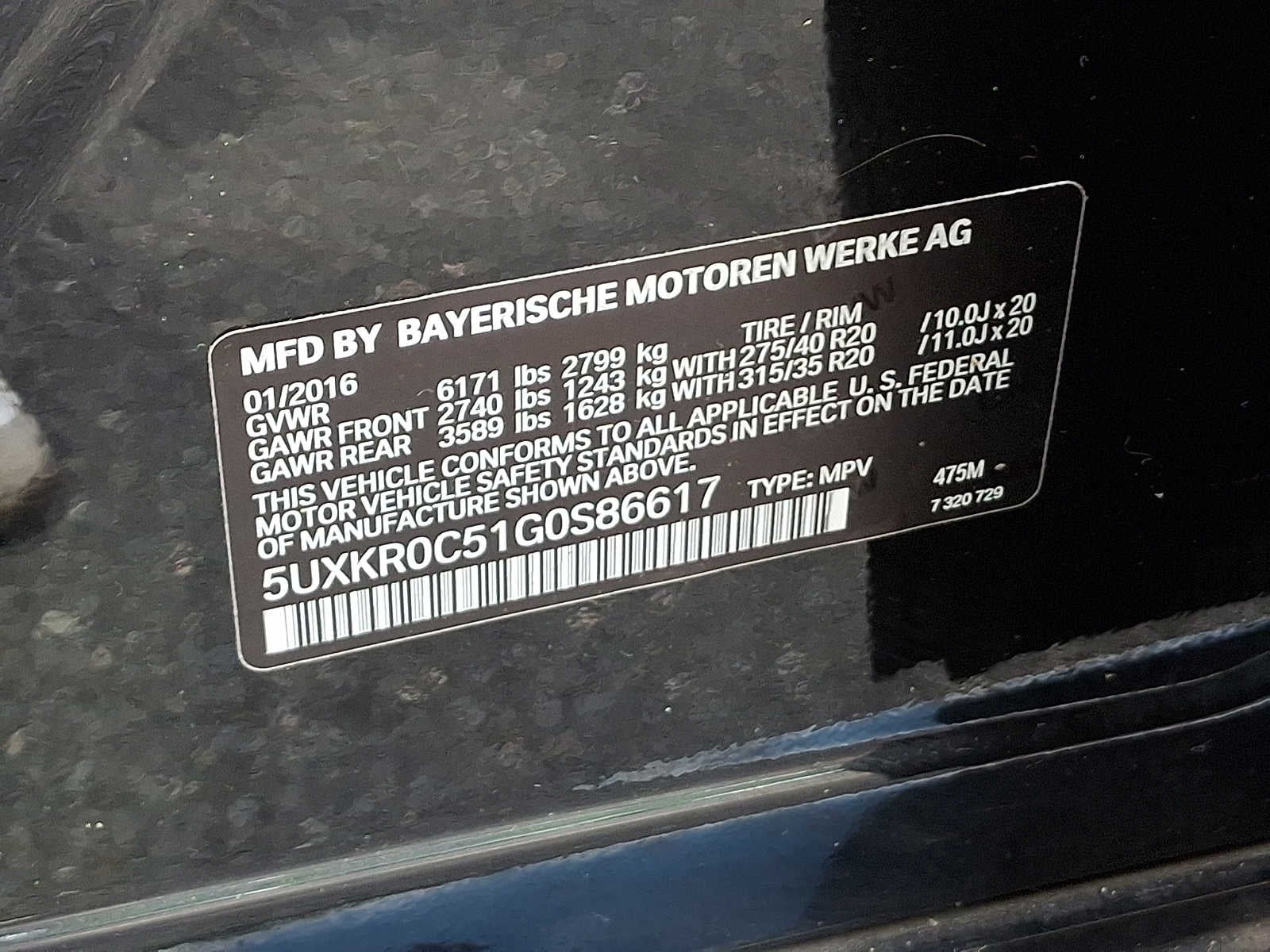 2016 BMW X5 AWD 4dr xDrive35i