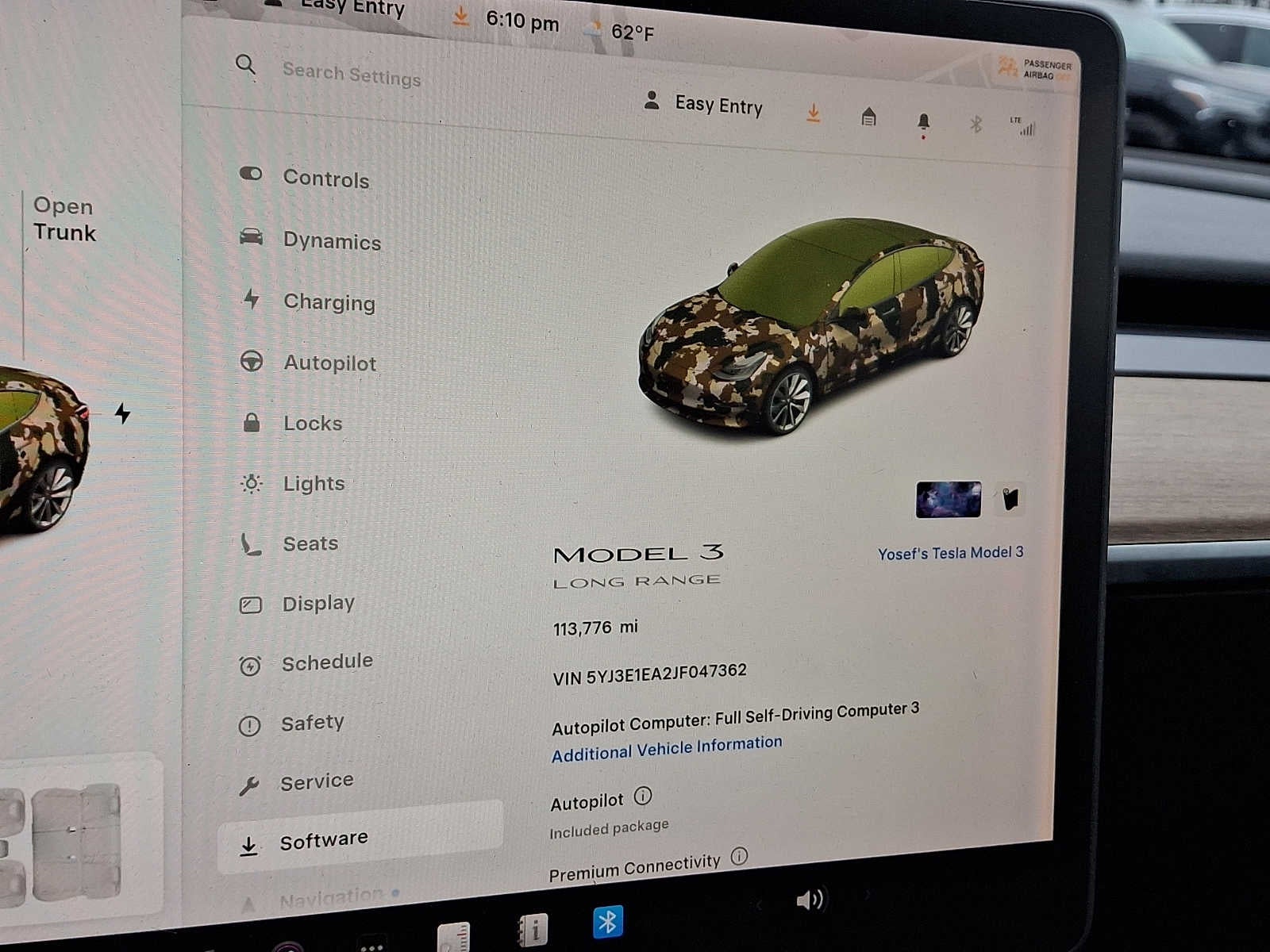 2018 Tesla Model 3 Long Range Battery RWD