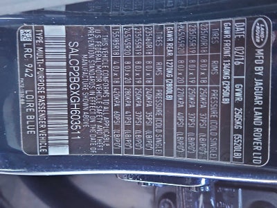 2016 Land Rover Discovery Sport AWD 4dr SE