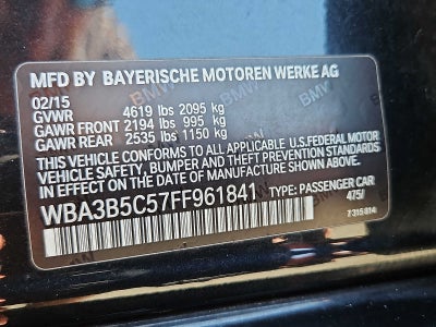 2015 BMW 3 Series 4dr Sdn 328i xDrive AWD SULEV