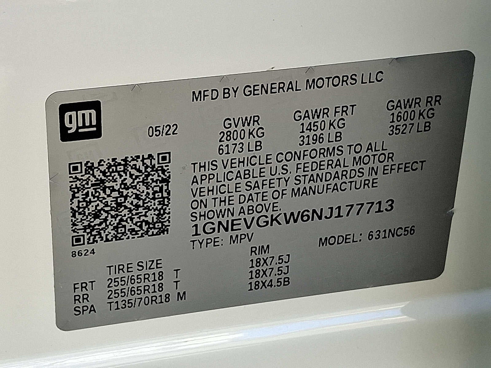 2022 Chevrolet Traverse AWD 4dr LT Cloth w/1LT