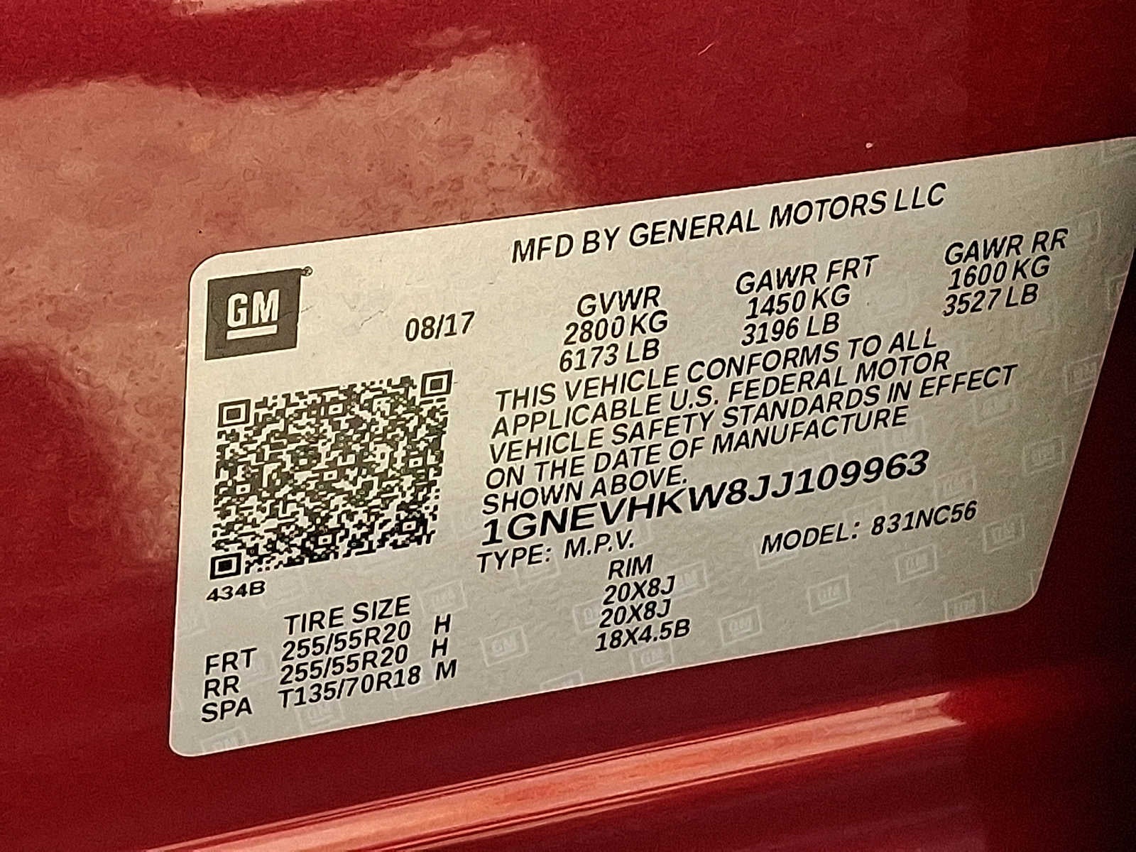 2018 Chevrolet Traverse AWD 4dr LT Leather w/3LT