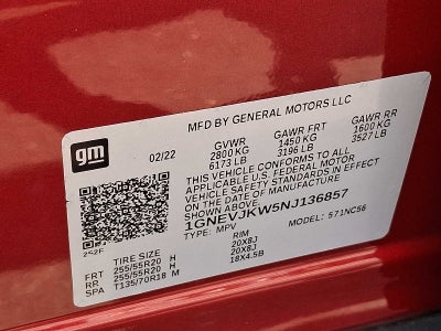 2022 Chevrolet Traverse AWD 4dr RS