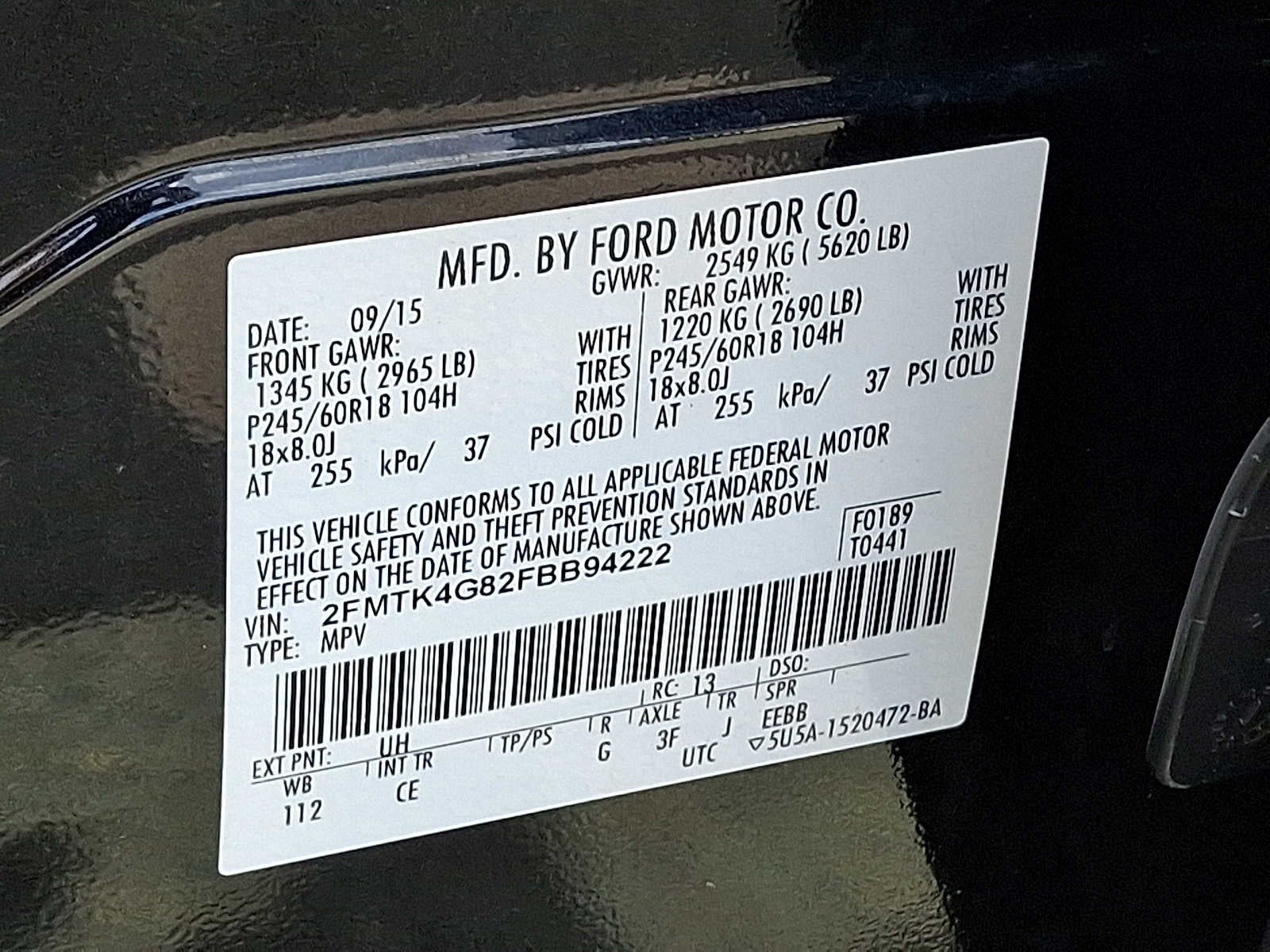 2015 Ford Edge 4dr SE AWD