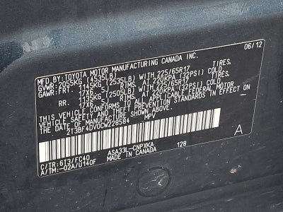 2012 Toyota RAV4 4WD 4dr I4