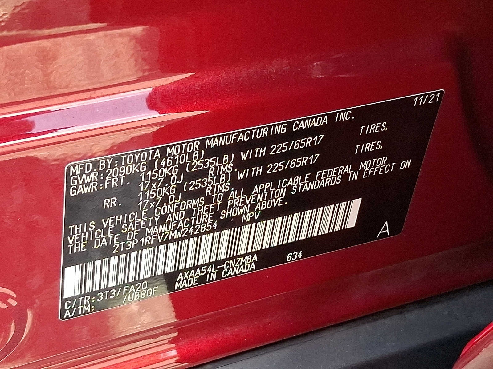2021 Toyota RAV4 XLE AWD