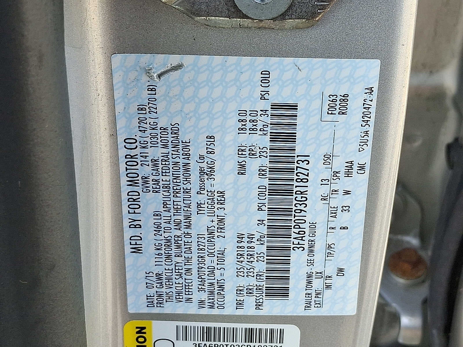 2016 Ford Fusion 4dr Sdn SE AWD