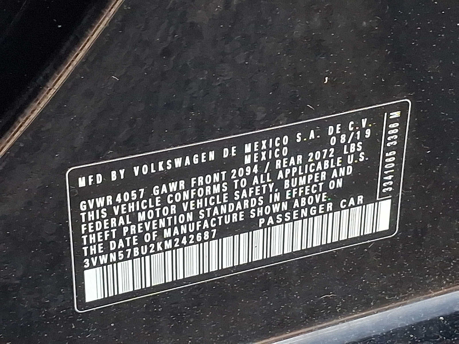 2019 Volkswagen Jetta S Manual w/SULEV