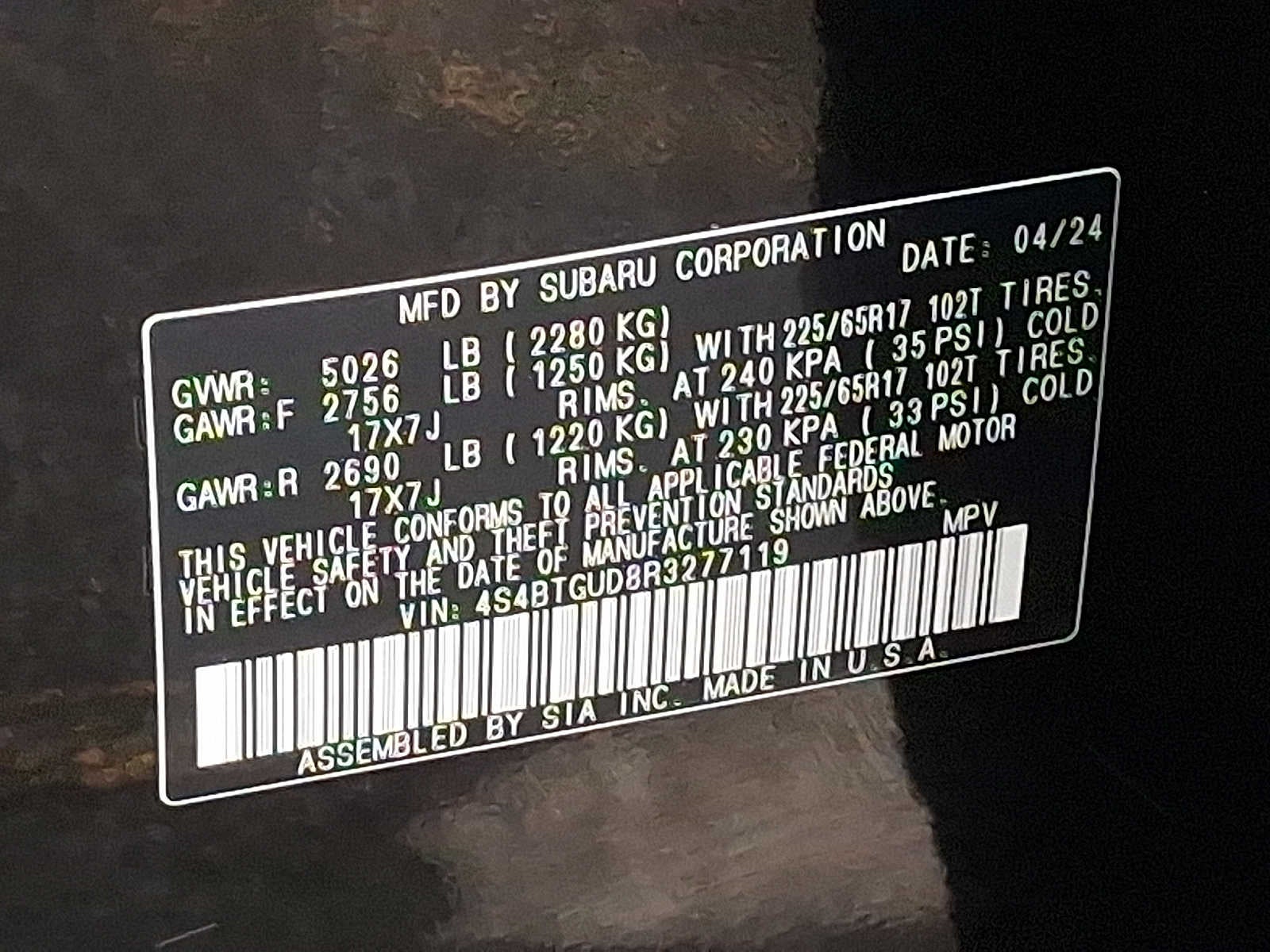 2024 Subaru Outback Wilderness AWD