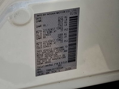 2016 Nissan Rogue AWD 4dr S