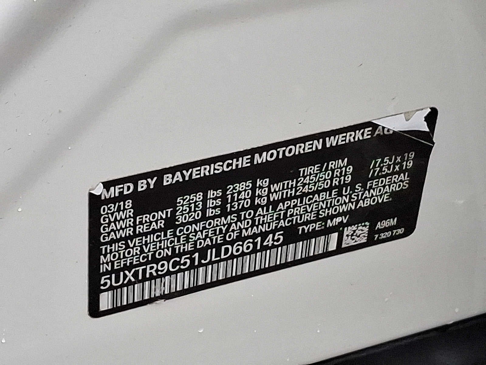 2018 BMW X3 xDrive30i Sports Activity Vehicle