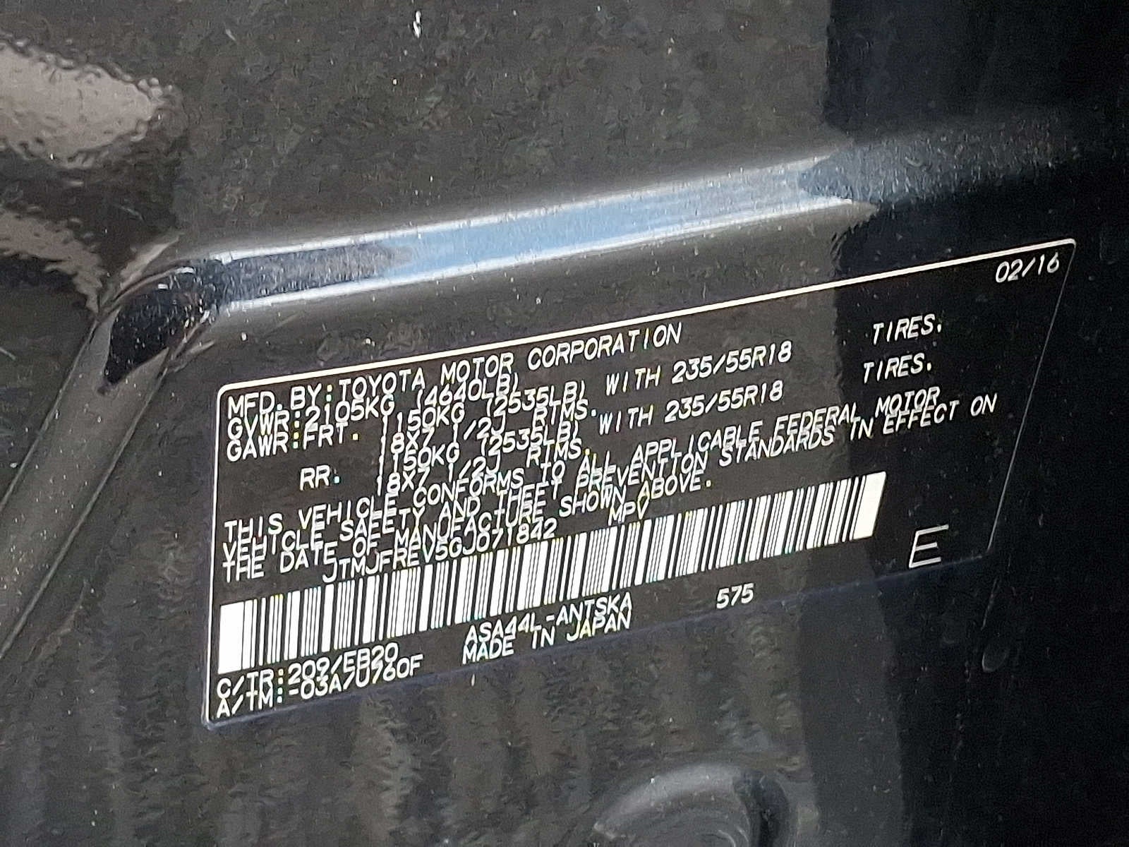 2016 Toyota RAV4 AWD 4dr SE