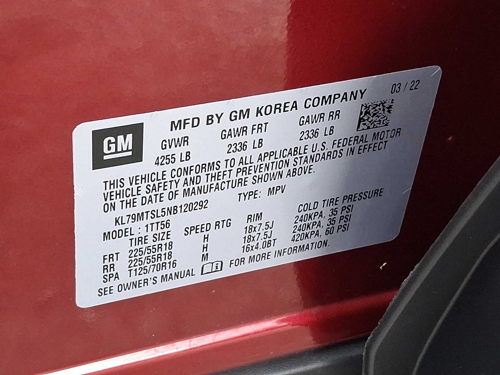 2022 Chevrolet TrailBlazer FWD 4dr RS