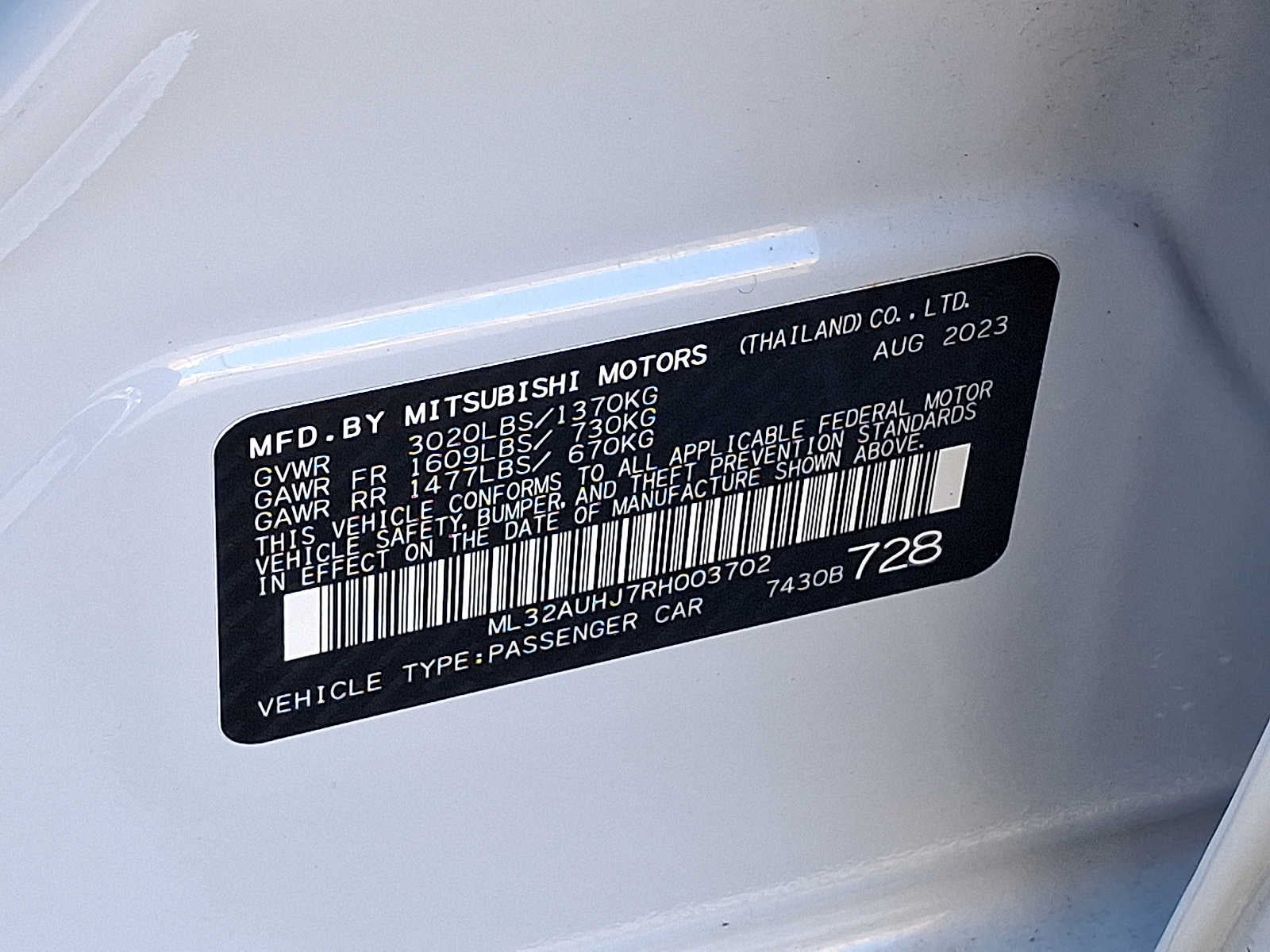 2024 Mitsubishi Mirage ES CVT