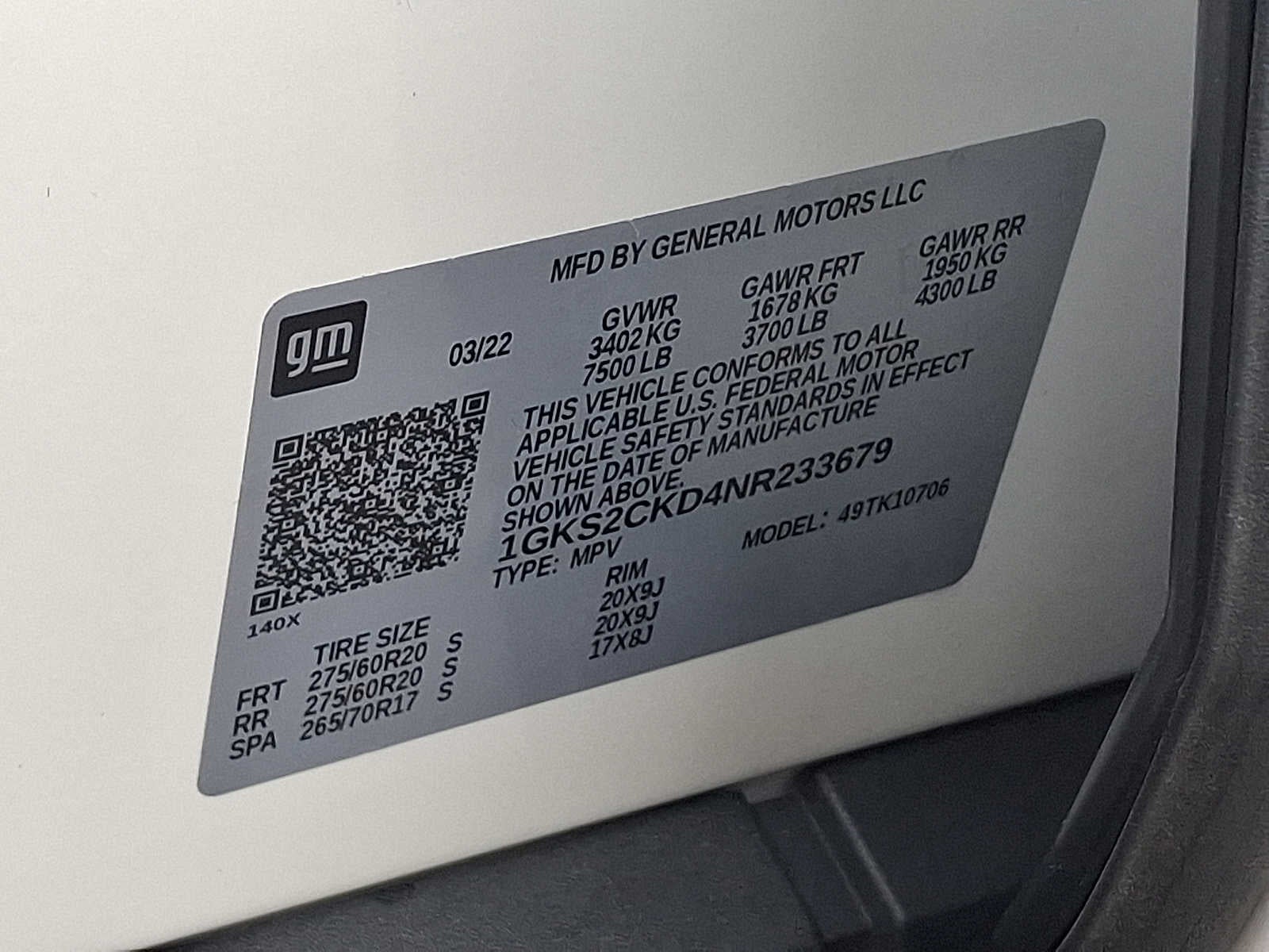 2022 GMC Yukon 4WD 4dr AT4