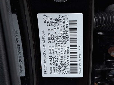 2019 Honda Accord Hybrid Touring Sedan