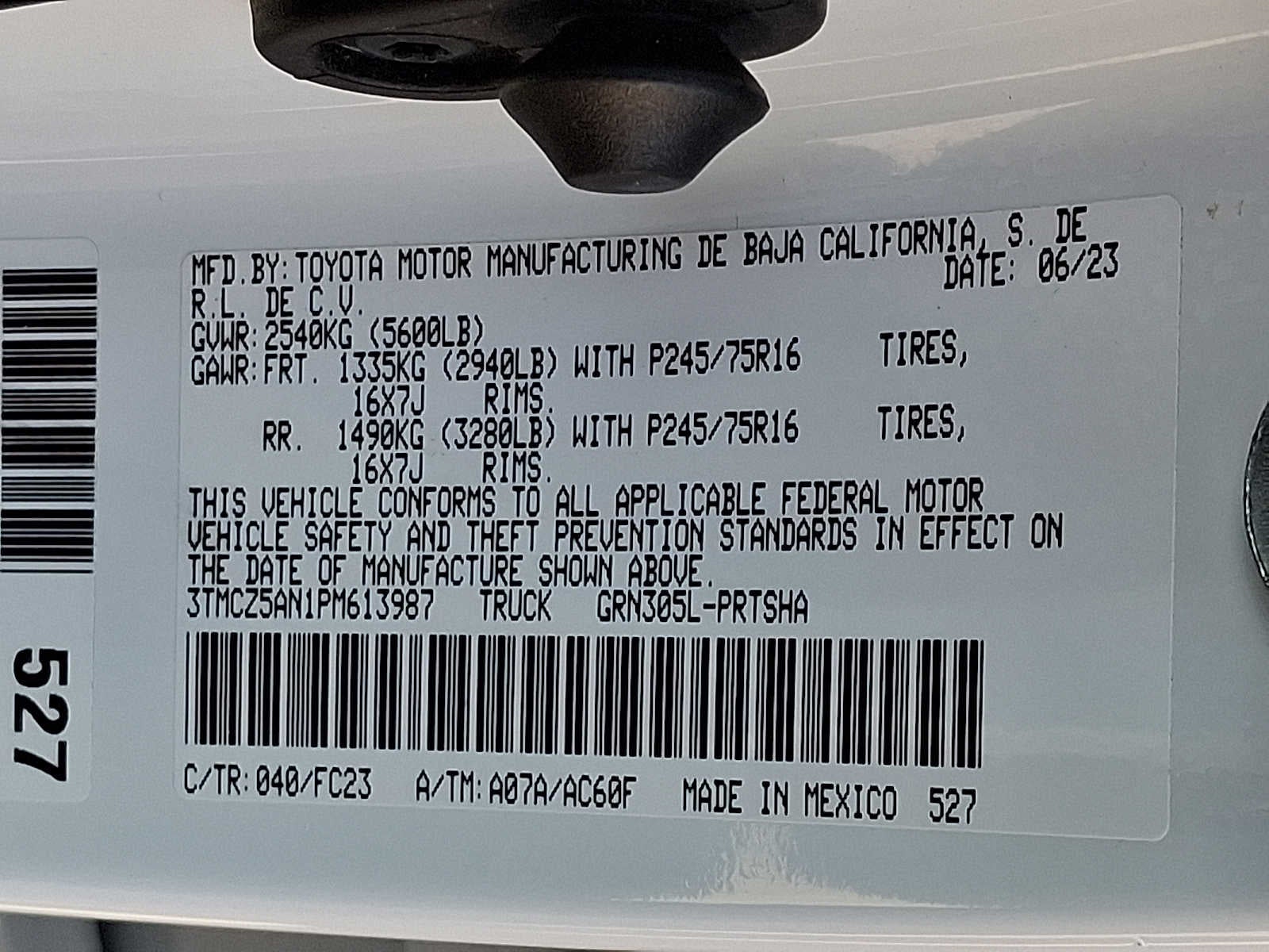 2023 Toyota Tacoma SR5 Double Cab 5 Bed V6 AT