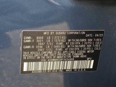 2023 Subaru Ascent Onyx Edition Limited 7-Passenger