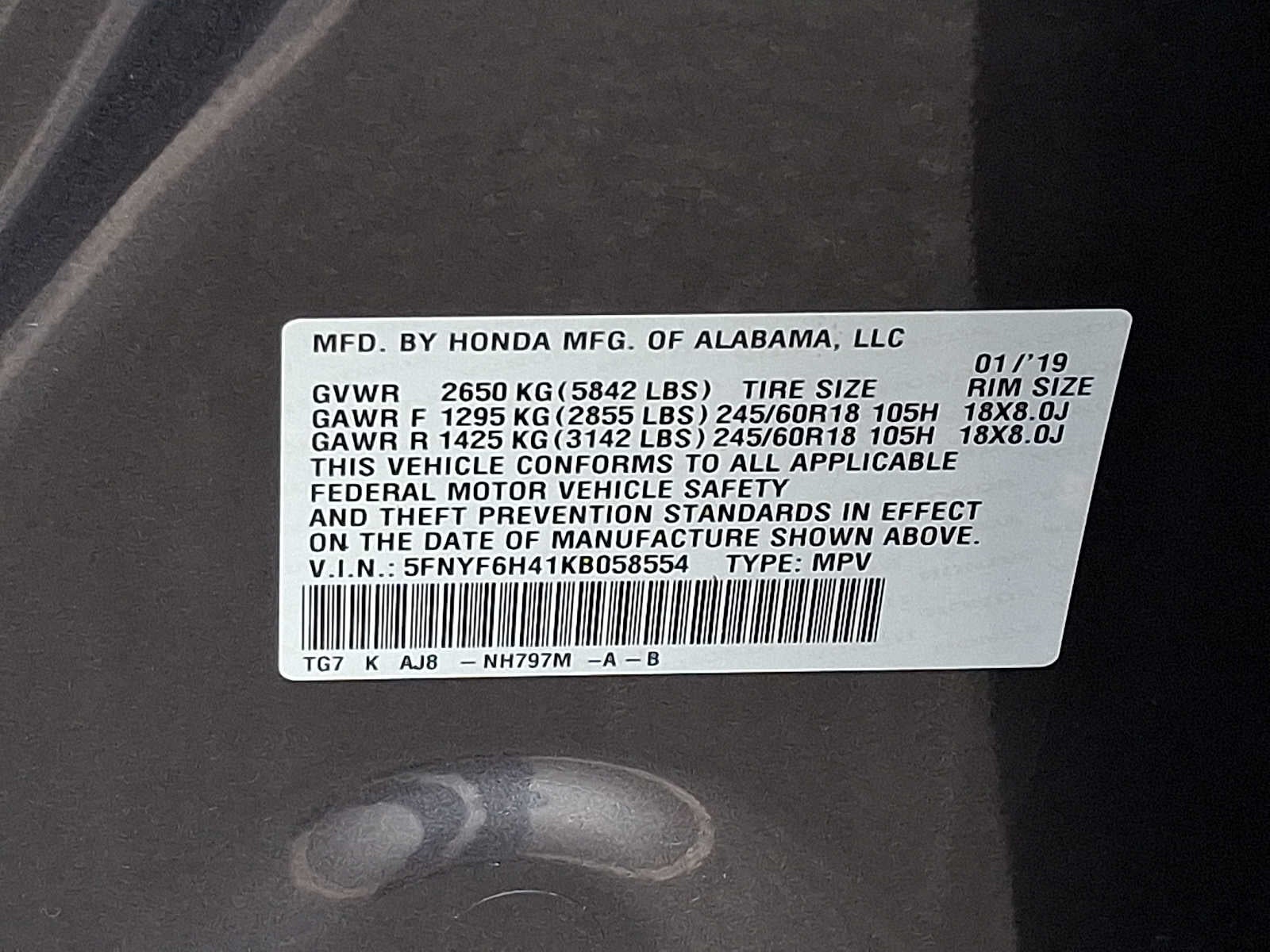 2019 Honda Pilot EX-L w/Navi & RES AWD