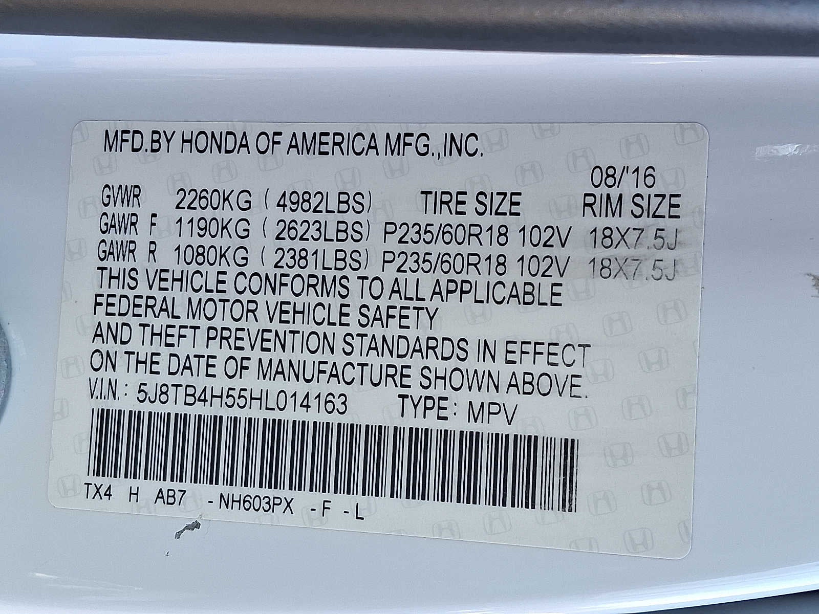 2017 Acura RDX AWD w/Technology Pkg