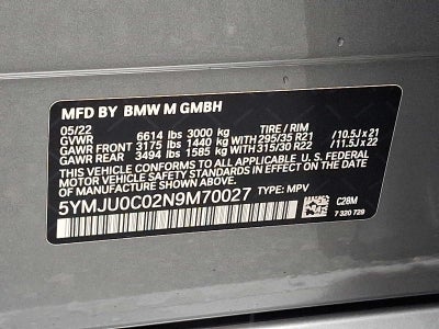 2022 BMW X5 M Sports Activity Vehicle