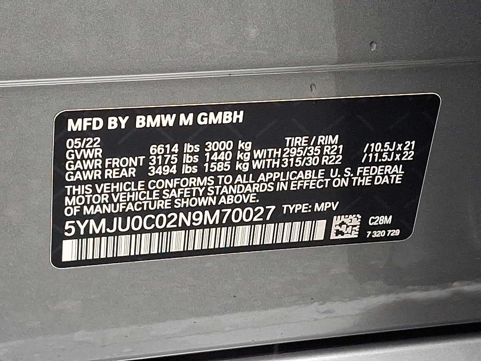 2022 BMW X5 M Sports Activity Vehicle