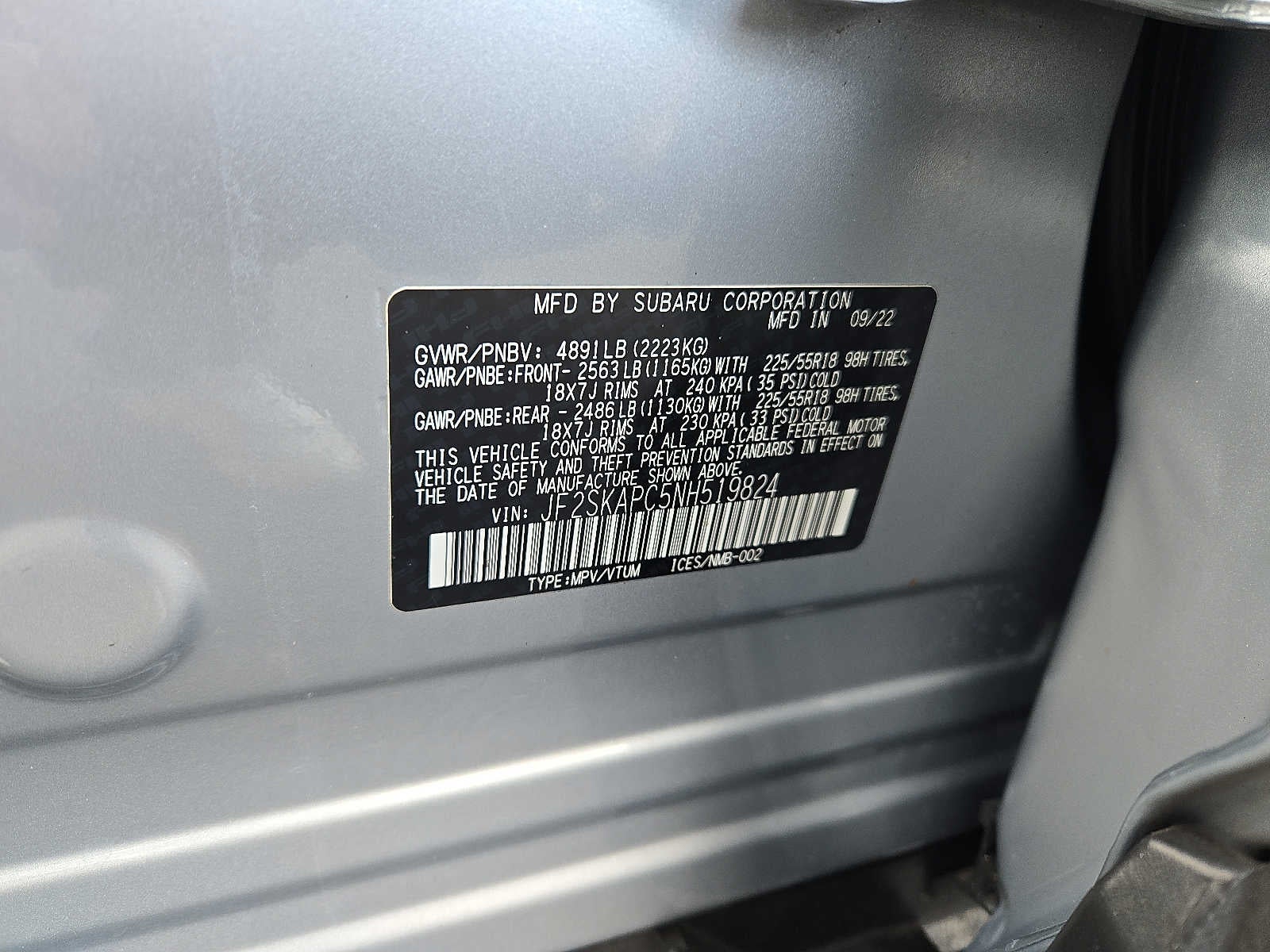 2022 Subaru Forester Limited CVT