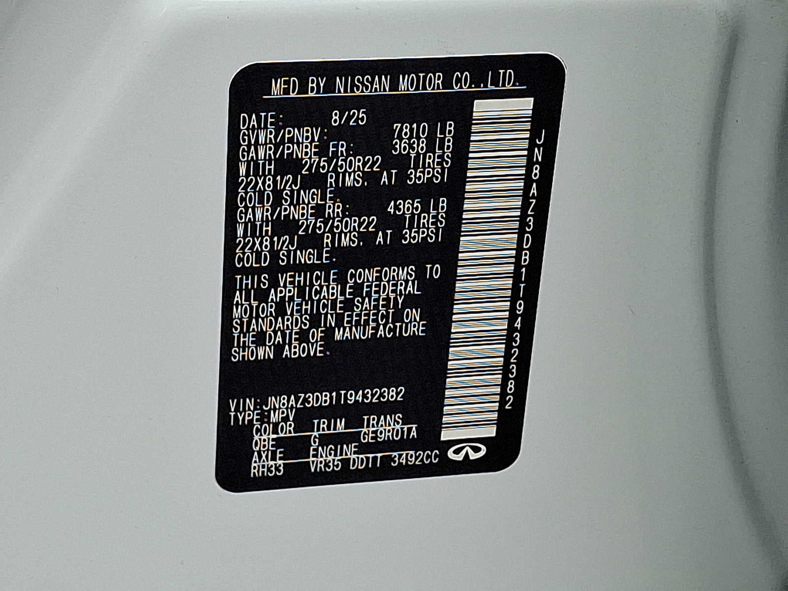 2026 INFINITI QX80 SPORT AWD
