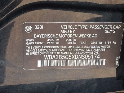 2013 BMW 3 Series 4dr Sdn 328i xDrive AWD SULEV