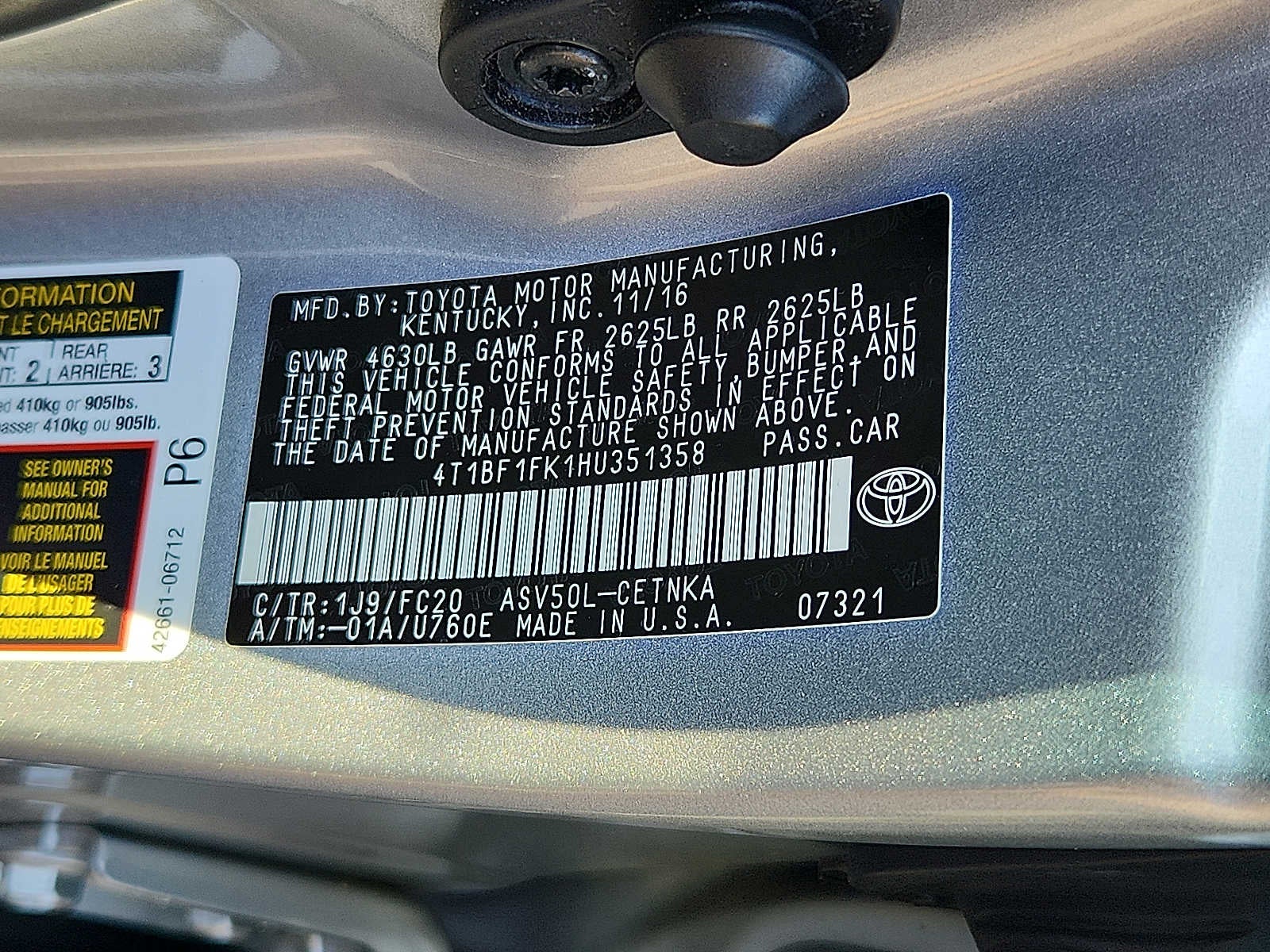 2017 Toyota Camry LE
